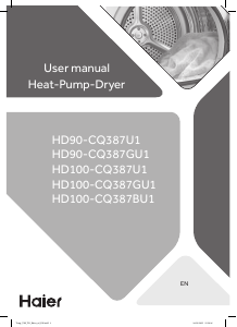 Manual Haier HD100-CQ387BU1 Dryer