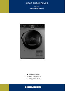 Manual Heinner HHPD-M9K3SA+++ Uscător