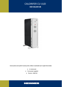 Manual Heinner HOH-M11WH-BK Radiator
