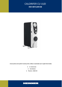 Manual Heinner HOH-MVT11WH-BK Radiator