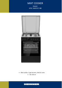 Manual Heinner HFSC-S66FDCC-IBK Aragaz
