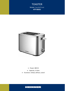 Manual Heinner HTP-800SS SparkleToast Prăjitor de pâine