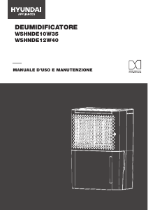 Manuale Hyundai WSHNDE10W35 Deumidificatore