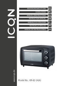 Manual de uso ICQN KR-62-14(A) Horno