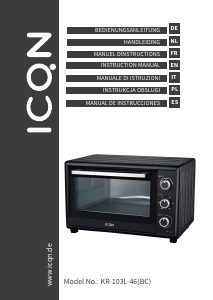Manual de uso ICQN KR-103-46(BC) Horno