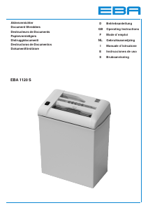 Manual EBA 1022 S Paper Shredder