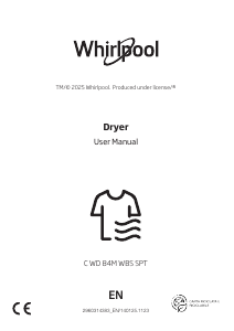 Handleiding Whirlpool C WD 84M WBS SPT Wasdroger