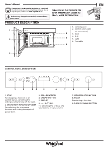 Mode d’emploi Whirlpool WMN14BW Micro-onde