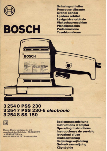 Mode d’emploi Bosch SS 150 Ponceuse vibrante