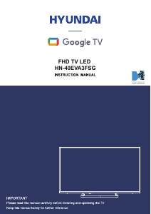 Manual Hyundai HN-40EVA3FSG LED Television