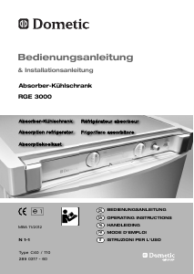 Mode d’emploi Dometic RGE 3000 Réfrigérateur