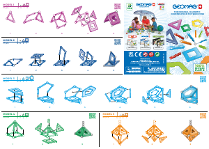 Manual Geomag set 931 Classic Panels recycled 29pcs