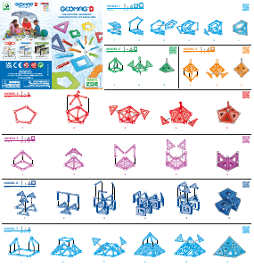 Manual Geomag set 932 Classic Panels 57pcs