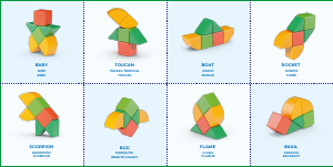 Manual Geomag set 200 Magicube Shapes animals