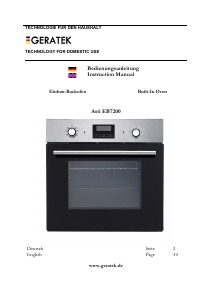 Bedienungsanleitung Geratek Asti EB 7200 Backofen
