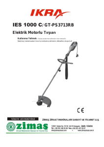 Kullanım kılavuzu Ikra IES 1000 C Çim düzeltme makinesi