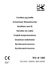 Mode d’emploi Kalorik TKG JK 1200 Bouilloire