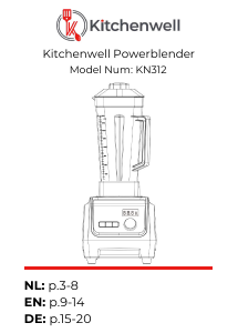 Manual Kitchenwell KN312 Blender