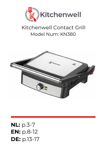 Manual Kitchenwell KN380 Contact Grill