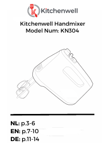 Bedienungsanleitung Kitchenwell KN304 Handmixer