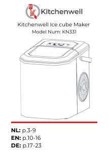 Handleiding Kitchenwell KN331 IJsblokjesmachine