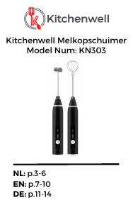 Manual Kitchenwell KN303 Milk Frother