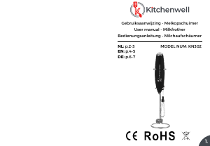 Handleiding Kitchenwell KN302 Melkopschuimer