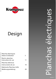 Manual de uso Krampouz Design Simple Parrilla de mesa