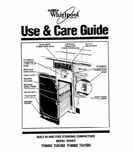 Manual Whirlpool TF4600X Trash Compactor