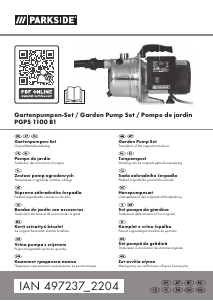 Instrukcja Parkside PGPS 1100 B1 Pompa ogrodowa