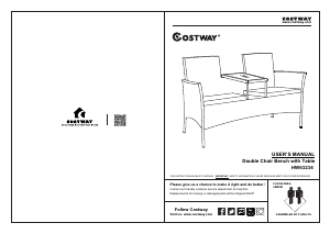 사용 설명서 Costway HW63234 정원 의자