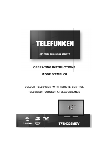 Mode d’emploi Telefunken TFE4202MDV Téléviseur LCD