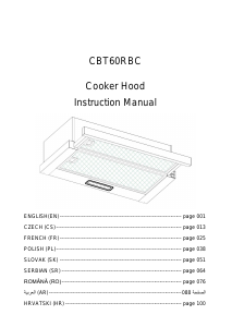 كتيب كاندي CBT60RBG مدخنة موقد طبخ