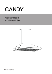 Manual Candy CCE116/1XGG Cooker Hood