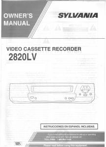 Manual Sylvania 2820LV Video recorder