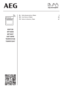 Manual AEG BP7200T Oven