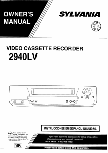 Manual Sylvania 2940LV Video recorder