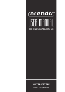 Manuale Arendo 306988 Bollitore