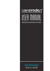 Manual de uso Arendo 307064 Mini Milkspace Batidor de leche