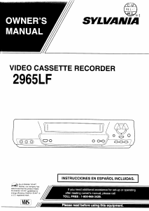 Manual Sylvania 2965LF Video recorder