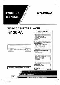 Manual Sylvania 6120PA Video recorder