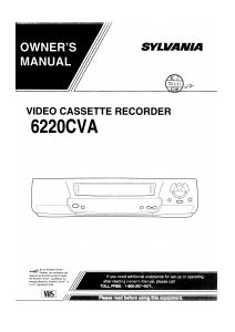 Manual Sylvania 6220CVA Video recorder