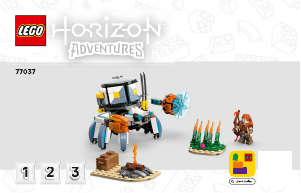 Käyttöohje Lego set 77037 Horizon Aloy ja Varl vastaan Kilpikipittäjä ja Sahahammas
