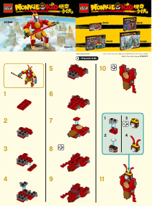 Manual Lego set 30344 Monkey Kid Mini Monkey King warrior mech