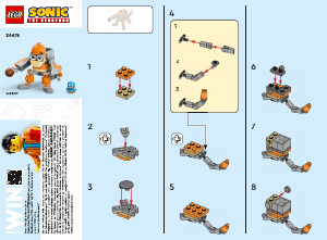 Manual Lego set 30676 Sonic the Hedgehog Kikis coconut attack