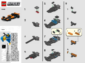 Manual Lego set 30683 Speed Champions McLaren Formula 1 car
