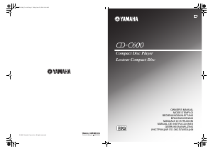 Manual de uso Yamaha CD-C600 Reproductor de CD