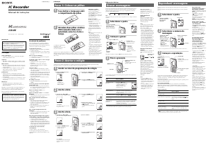 Manual Sony ICD-B5 Gravador de voz