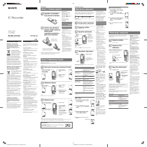 Manuál Sony ICD-B600 Audiozáznamník