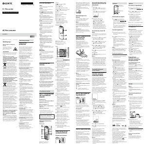 Manual de uso Sony ICD-BX112 Grabadora de voz